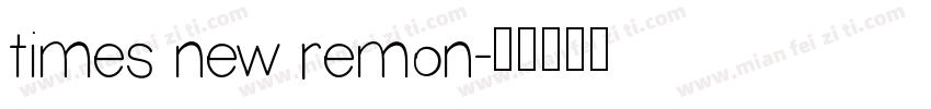 times new remon字体转换